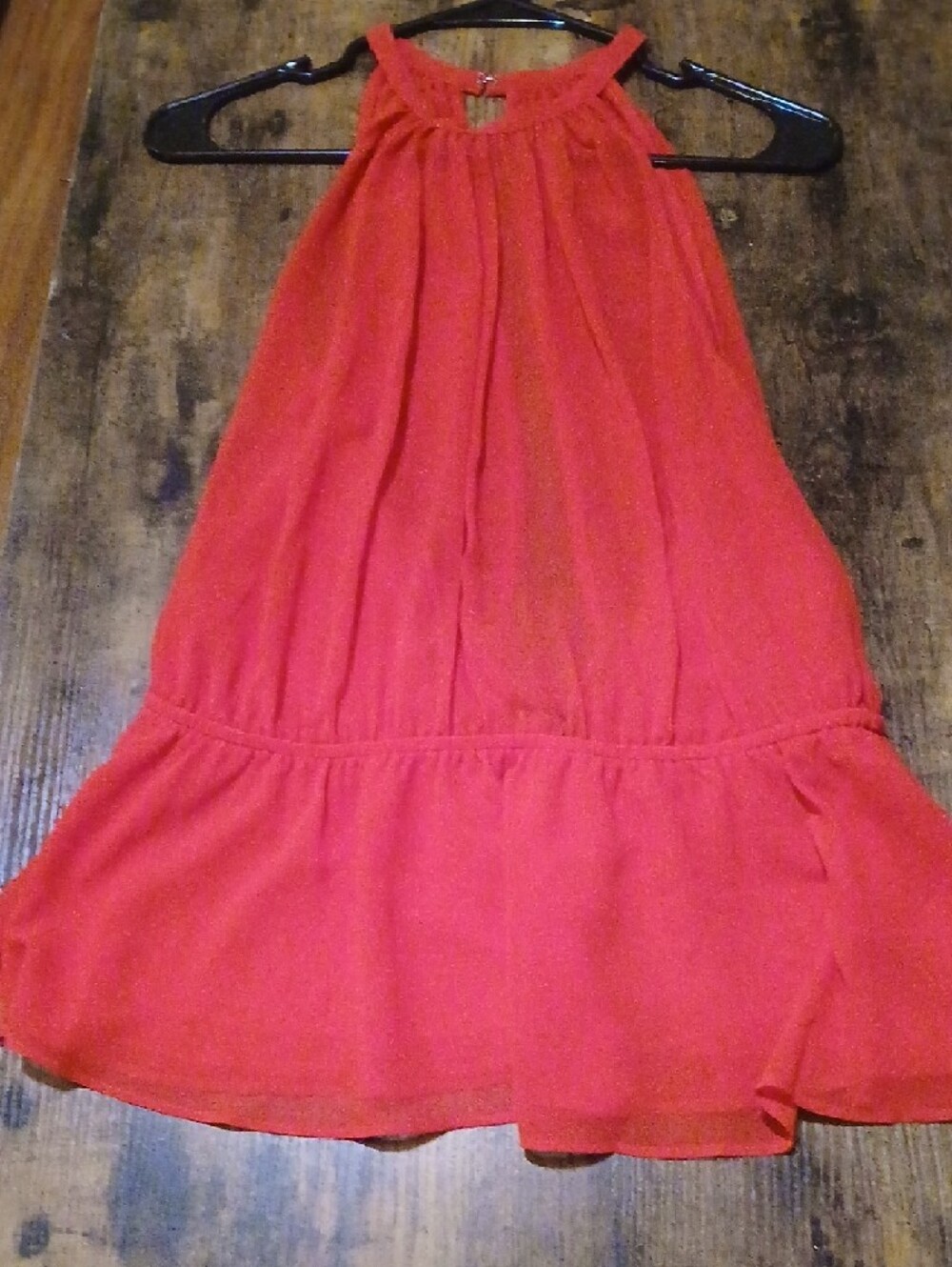 EXPRESS Womens Size L Red Halter Peplum Blouse